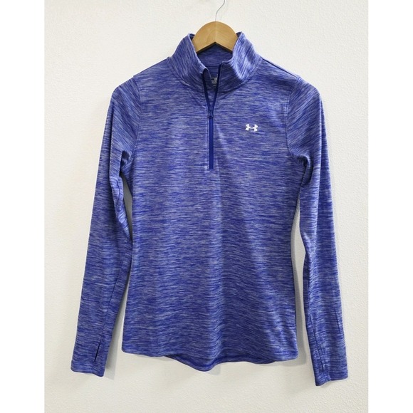 Under Armour Tops - Under Armour Long Sleeve Quarter Zip Top Purple Pullover Women's Size XS